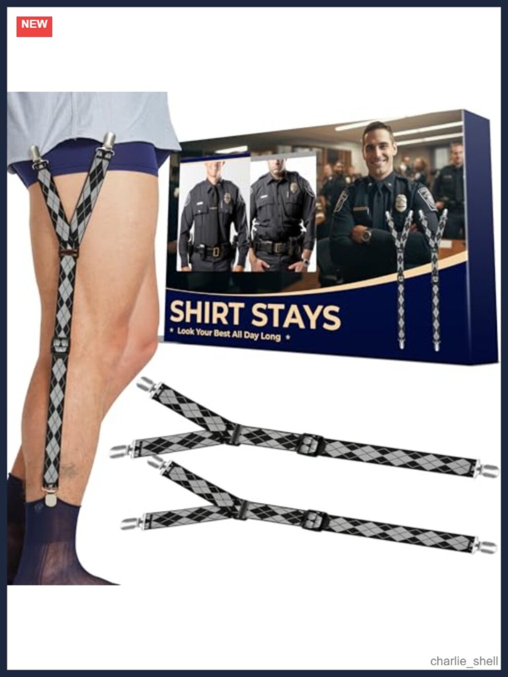 Shirt Stays Adjustable Elastic Non Slip Clips Sock Garters Uniform